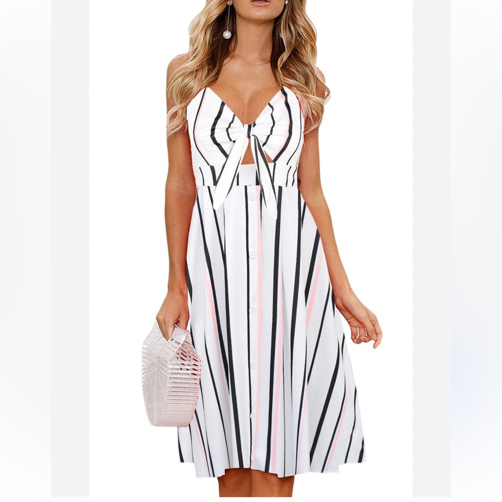 Fancyinn Cupshe Midi Striped Dress